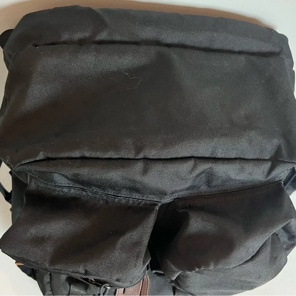 Brixton Canvas Tactical Black and Tan Backpack Full Sized Adjustable Briefcase